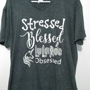 LuLaRoe Custom Graphic Tee Size XL